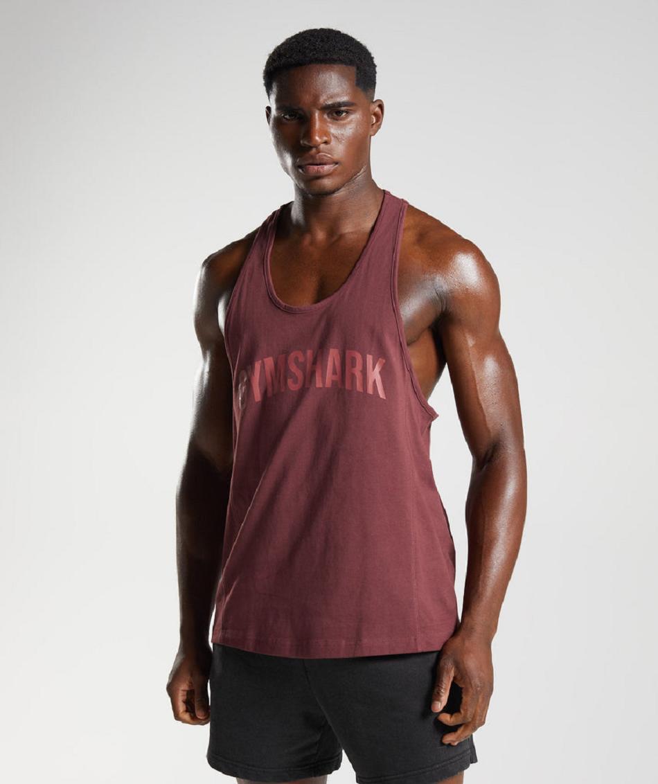 Gymshark Power Muške Stringers Roze Smeđe | HR 2592UZG